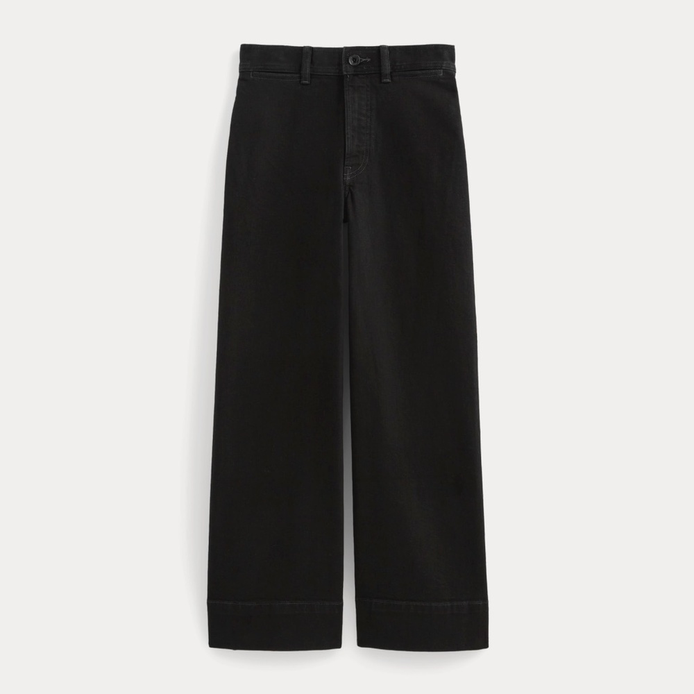 Everlane Women's Mariner Cropped Jean in Black, Size 25, Denim